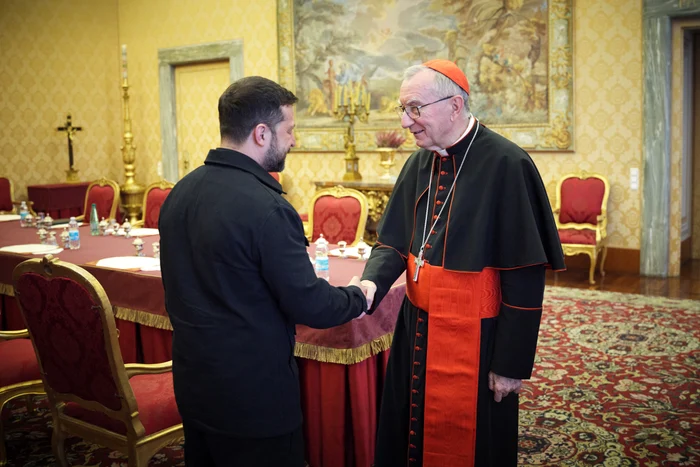 Întâlnirea lui Volodimir Zelenski cu Pietro Parolin, favorit la scaunul papal/FOTOX