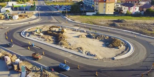 Noul sens giratiul de la intrarea în Timişoara 