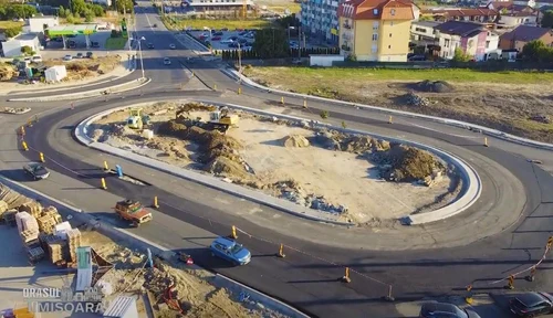 Noul sens giratiul de la intrarea în Timişoara 