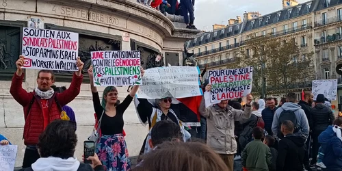 La Paris are loc prima demonstraţie pro palestiniană autorizată după atacul Hamas FOTO Twitter png