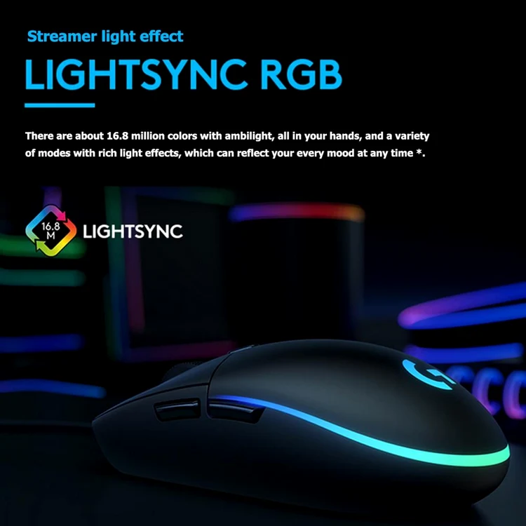 Mouse gaming Logitech G102 Lightsync, 8000 dpi, RGB Foto Joom jpg