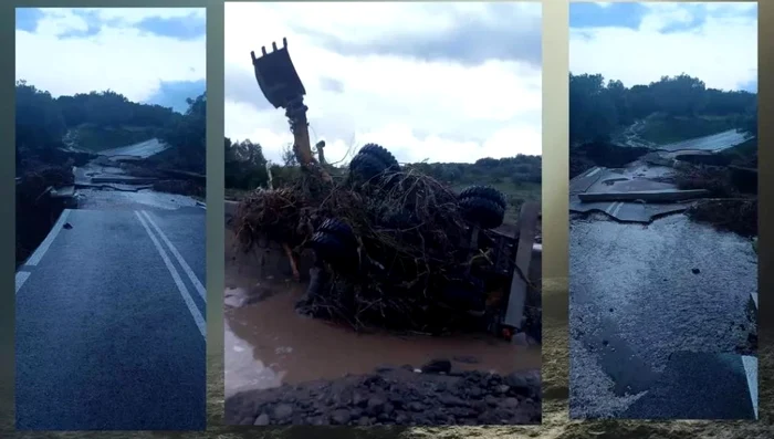 Drumuri de acces distruse. FOTO: colaj Lesvosnet