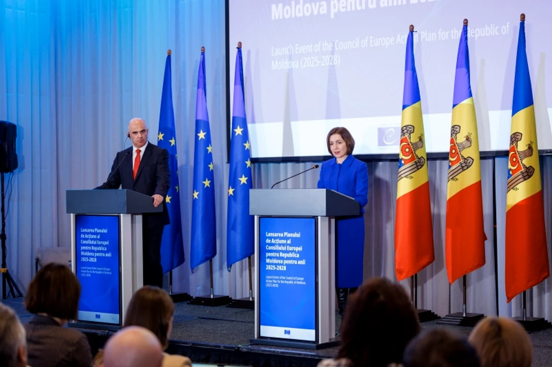 Alain Berset a fost prezent la lansarea unui nou plan de acțiuni. FOTO: Presedinte.md