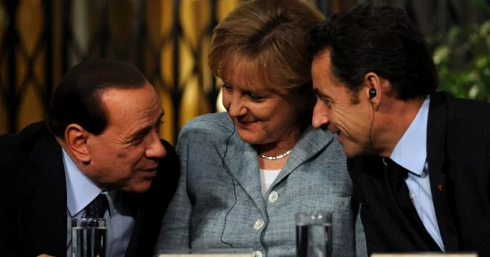 Silvio Berlusconi, la sfat cu Angela Merkel şi Nicolas Sarkozy