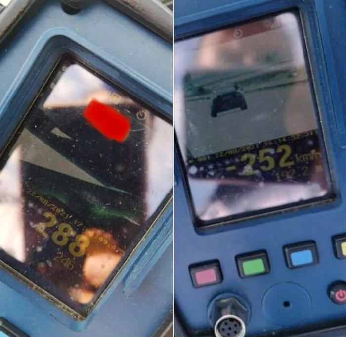 Doi șoferi au fost surprinși pe radarele poliției cu viteze foarte mariFoto: Poliția Română