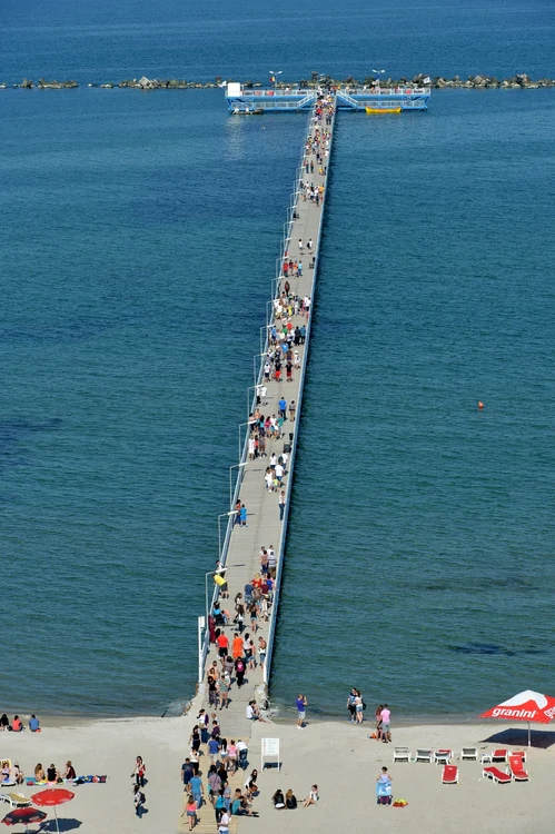 Structura promenadei din Mamaia, în perioada când structura era sigură