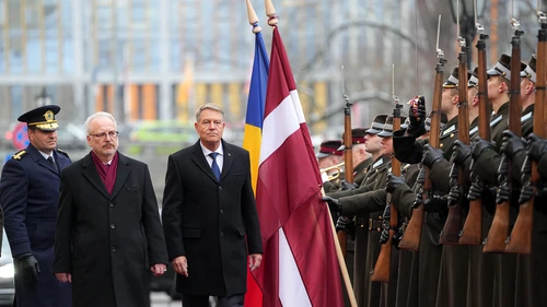 Klaus Iohannis și omologul din Letonia FOTO Presidency