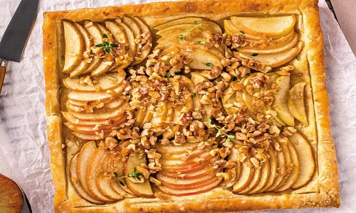 tarta cu mere nuci si caramel jpg