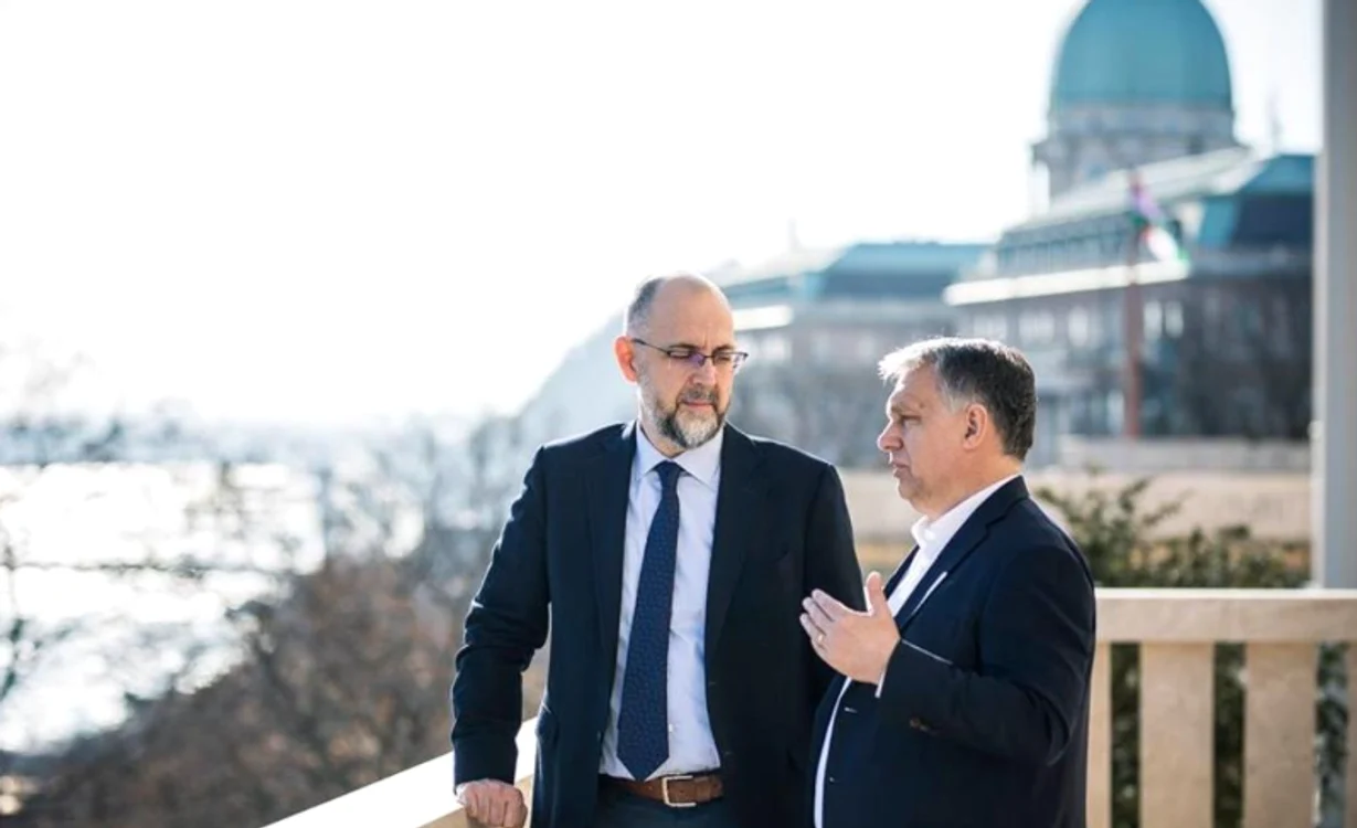 Liderul UDMR Kelemen Hunor la Budapesta, alături de fostul premier al Ungariei, Viktor Orban