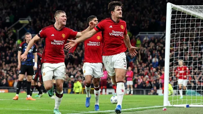 Faza loviturii de cap a lui Harry Maguire. Foto: Getty Images