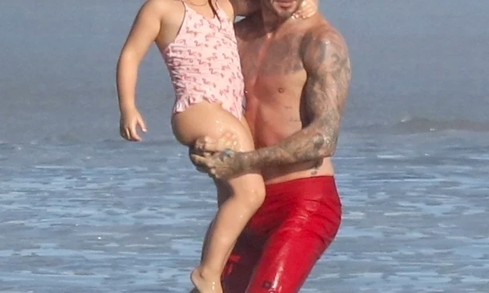 *PREMIUM EXCLUSIVE* David Beckham hits beach with his kids in Malibu jpeg