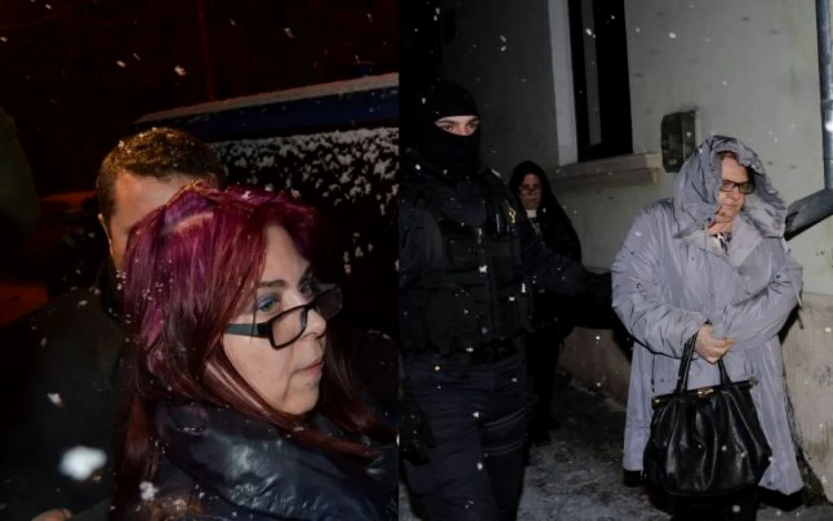 Doina Andrei şi Simona Botez în momentul reţinerii