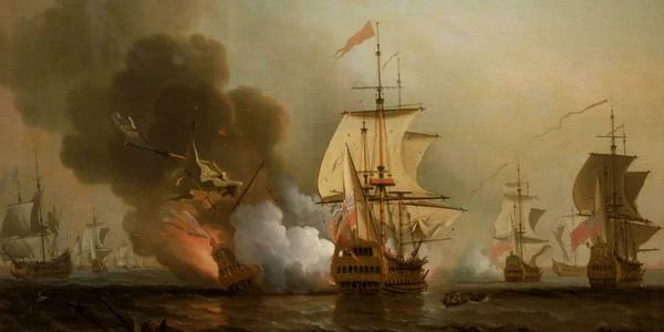 lupte navale in largul portului cartagena pictura de samuel l scott