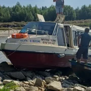 ambarcatiune a intrat in mal bratul sulina foto tulceanoastra webp