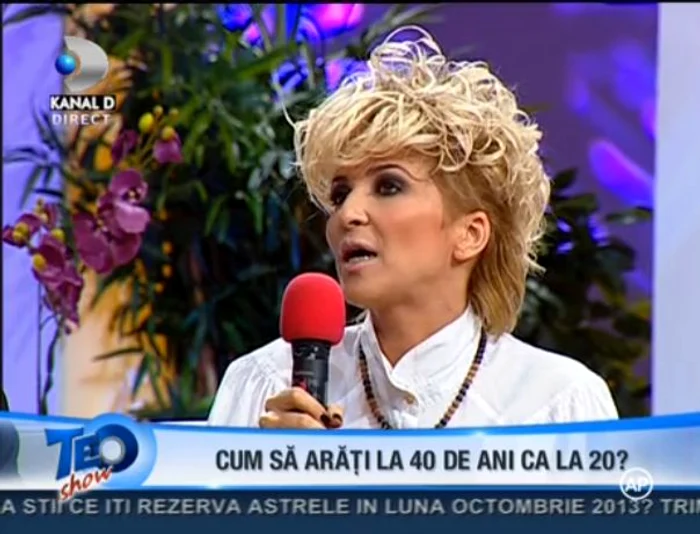 Maria Păuna i-a povestit lui Teo cum a început cariera ei (captură: Kanal D)