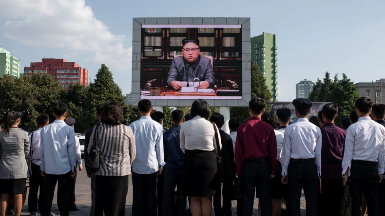 Kim Jong-un adresându-se poporului FOTO Arhivă