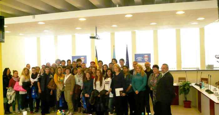 La Primăria Reşiţa elevii au fost primiţi de o delegaţie numeroasă FOTO CRISTIAN FRANŢ