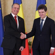 Președintele Nicușor Dan îl primește la Palatul Cotroceni pe noul ambasador al Statelor Unite ale Americii, Darryl Nirenberg. FOTO Inquam Photos / George Călin