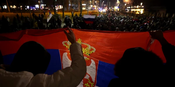 Belgrad mars de sustinere a sarbilor din Kosovo FOTO EPA EFE jpg