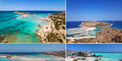 Plajele incredibile din Creta Grecia adevărate paradisuri turcoaz și roz Colaj DMS