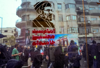 Grafitti cu noul lider suprem iranian  Teheran FOTO profimedia jpg