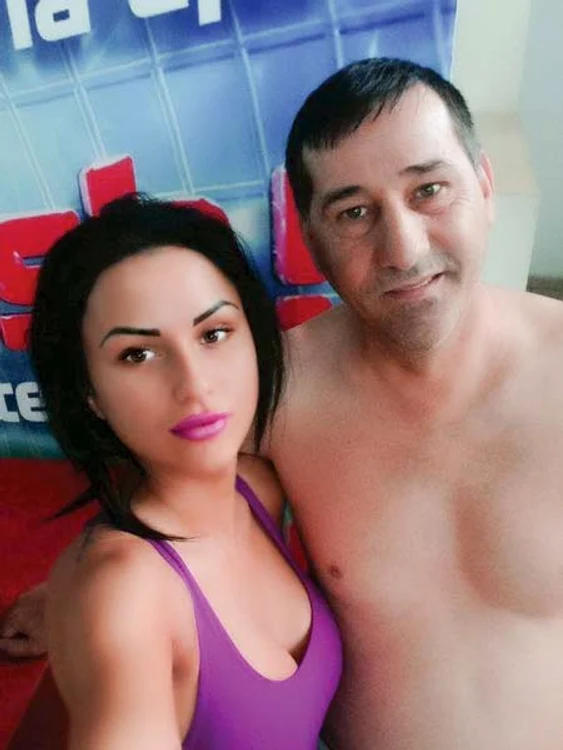 Daniela alături de tatăl ei, Ion Crudu