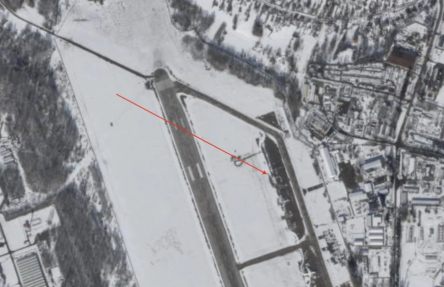 Traiectoria dronei care a aterizat pe avionul-spion FOTO: Twitter