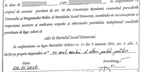 cerere adeziune mihai tudose foto facebook / marian dragomir