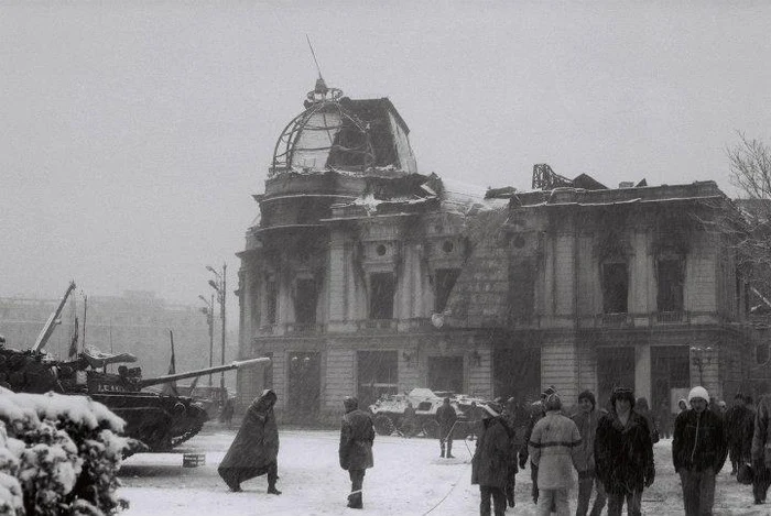 Imagine surprinsă de Vasile Pleșea în decembrie 1989 SURSA Facebook / Vasi Pleșea
