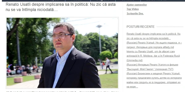 Pagina web a lui Renato Usatai