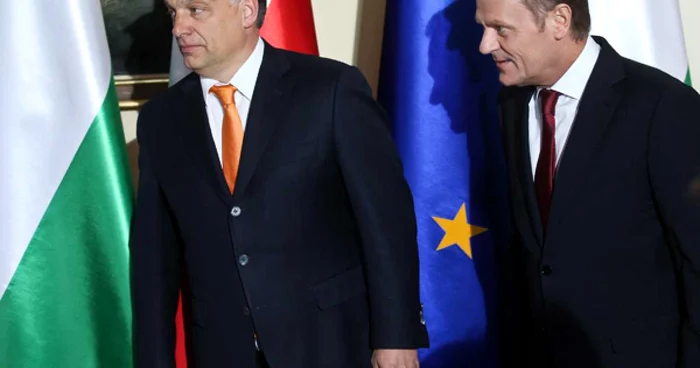 Premierul maghiar Viktor Orban şi omologul său polonez, Donald Tusk