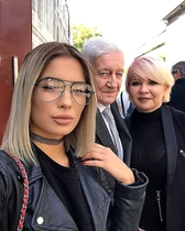 Catinca Roman, fiica ei, Calina, și regretatul tată al creatoarei de modă