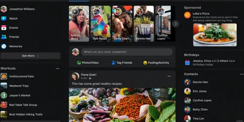 Facebook Dark Mode foto via Facebook