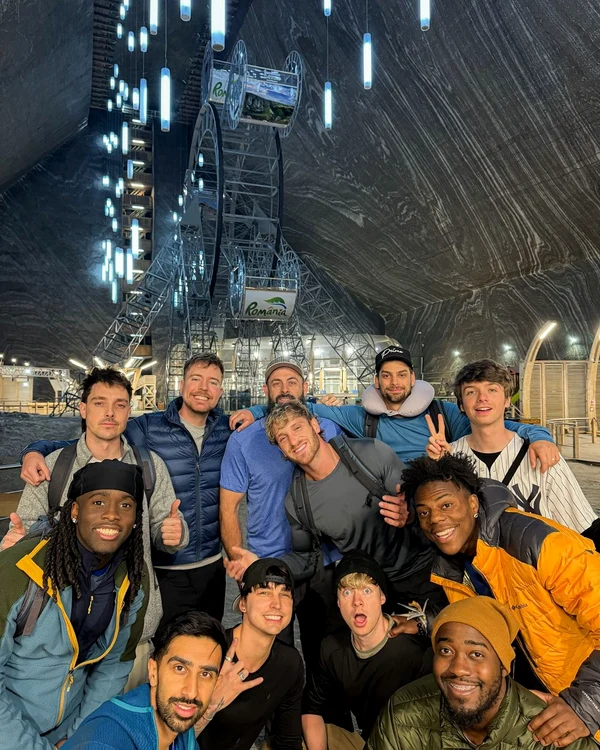 Influenceri celebri fac Salina Turda cunoscută în toată lumea. FOTO: Mr Beast