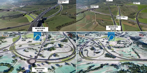 Cel mai complex nod rutier din România la Boița Sibiu leagă două autostrăzi de un drum european Colaj DRDP Brașov