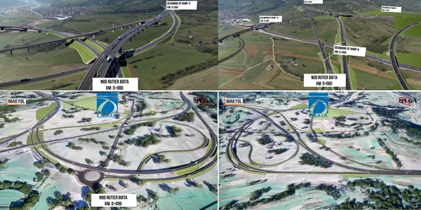 Cel mai complex nod rutier din România la Boița Sibiu leagă două autostrăzi de un drum european Colaj DRDP Brașov