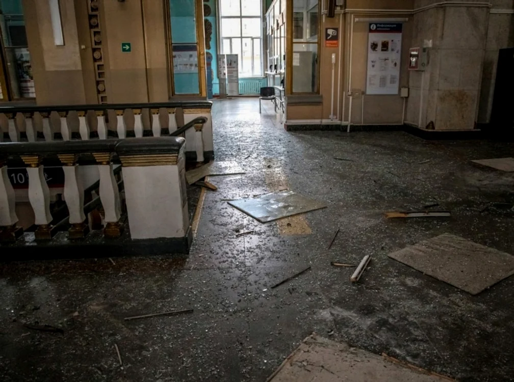 Atac cu drone la gara din Kursk Foto: EPA EFE (Arhivă)