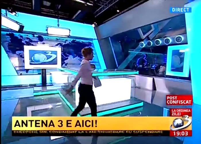 Imagini din sediul confiscat al Antenei 3