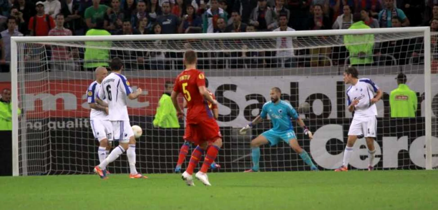 Golul cu care Steaua a câștigat meciul cu Copenhaga * Foto: Marian Burlacu