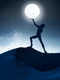 people silhouette touching moon jpg
