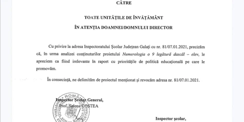 noua adresa ISJ Galati