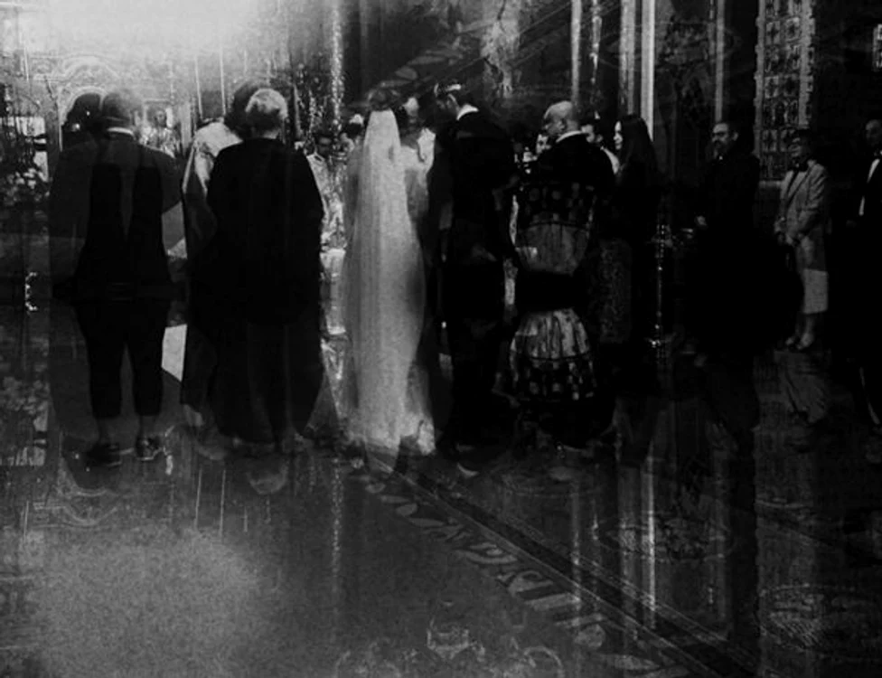 Maria Marinescu şi Alin Petrache la ceremonia religioasă
