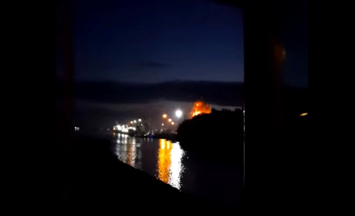 Portul Reni din Ucraina, atacat cu drone rusești FOTO Captură video