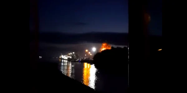 Atac cu drone in Portul Reni din Ucraina FOTO Captură video jpg