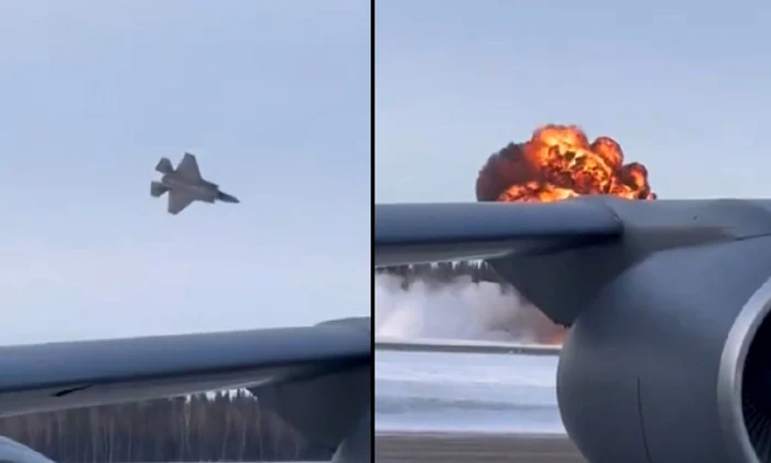 F-35 care se prăbușește