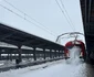 Șinele de tren, blocate din cauza nămeților