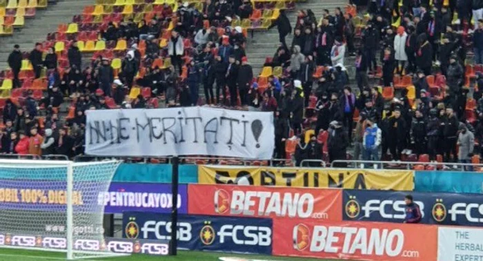 Peluza Nord, mesaj vehement pentru FCSB  Foto/Facebook