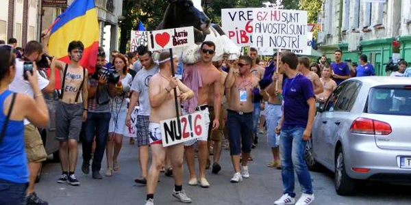 Protest al studenţilor la Timişoara