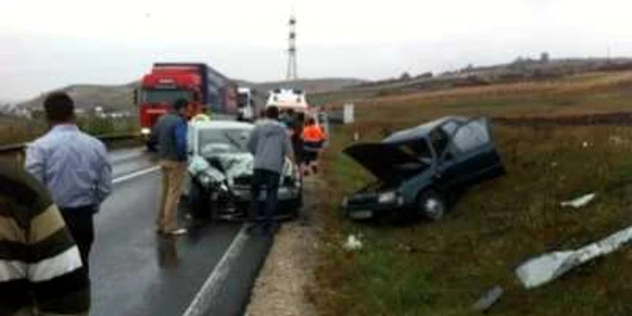 Imagine de la accidentul rutier