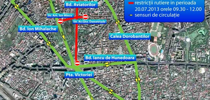 Traficu rutier va fi restricţionat sâmbătă în Capitală   FOTO Adevărul
